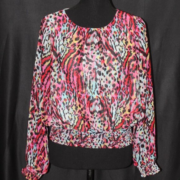 Marc New York Multi-Color Leopard Print Top - Picture 2 of 13